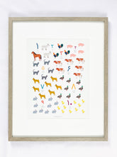 Load image into Gallery viewer, Persian Number Poster / Farsi Number Print with Animals