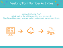 Load image into Gallery viewer, Persian / Farsi Number Activities Digital Download - Set 1