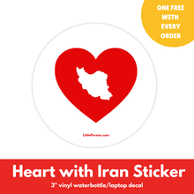 Load image into Gallery viewer, Heart with Iran vinyl sticker
