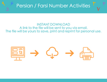 Load image into Gallery viewer, Persian / Farsi Number Activities Digital Download - Set 1
